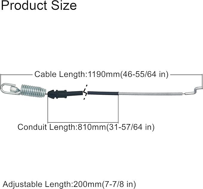 105-1844 Traction Control Cable Compatible with Toro 22" 20017 20018 20031 20041 20066 20067 20070 20073 Lawn Boy 10367 10655 10656 Rear Drive Propelled Walk-Behind Lawn Mower 60-529