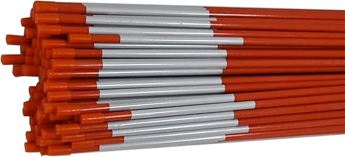 findmall 20PCS 48inch Driveway Markers, 5/16 Diameter Snow Stakes, Orange Reflective Marker for Parking Lots, Walkways
