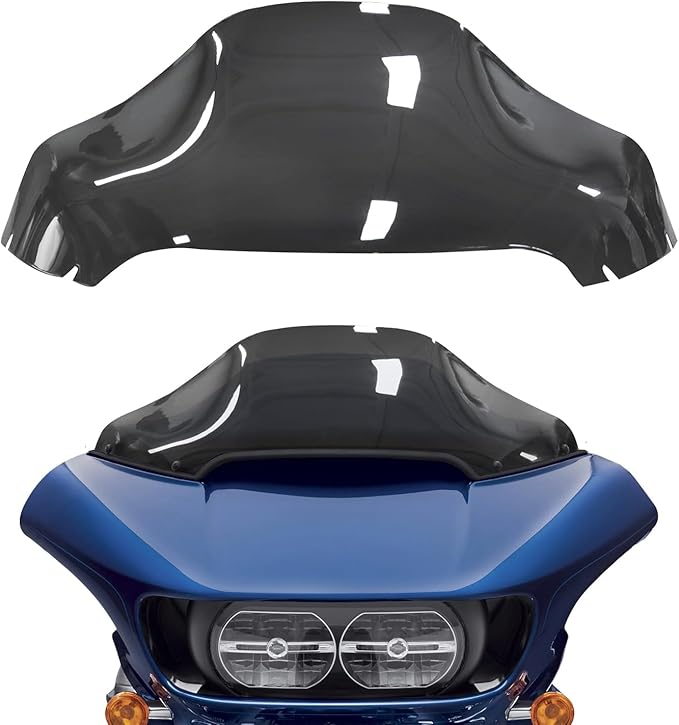 13" Windshield for Harley Davidson Touring Road Glide CVO FLTRX/FLTRXS/FLTRK/FLTRU/FLTRUSE 2014-2022 Windscreen Air Deflector, Smoke
