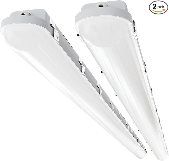 8FT LED Vapor Tight Light 120W/100W/80W,3/4/5000K CCT Selectable 18000lm (150W Eq.) IP66 Waterproof Shop Light 8feet LED Vapor Proof Fixture for Parking Garage Car Wash Warehouse ETL 2-Pack