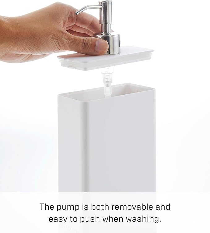 Yamazaki Tower Conditioner Dispenser White Rectangular