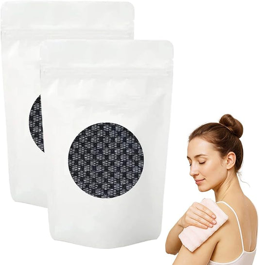 2026 New Exfoliating Shower Towel, Premium Scrub Wash Cloth for Body Face, Exfoliating Towel for Shower Travel Friendly, Quick Drying Durable and Gentle for Sensitive Skin (Black 2pcs)