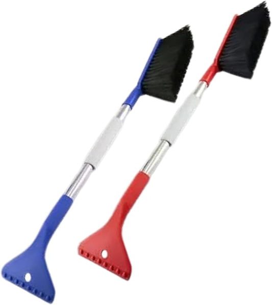 2 Pack Car Snow Brush and Ice Scrapers for Car Windshield Scratch Free Bristle Head Snow Brush & Tough Window Snow Scraper with Aluminium Body Snow Removal Winter Car Accessories