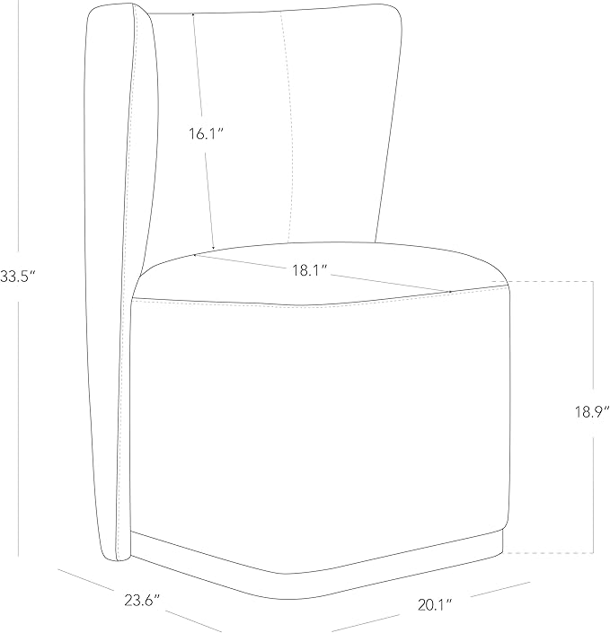 CHITA Upholstered Rolling Dining Chair on Casters Set of 4, FSC Certified Modern Curve Back Dining Chair with Casters, Boucle Dining Chairs for Reading Room Kitchen Dining Room, Pearl