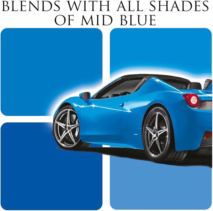 Car Gods Iris Custom Color Mid Blue 3-in-1 Polish Wax Color Restorer & Scratch Remover, 17fl Oz - 16 Colors Available