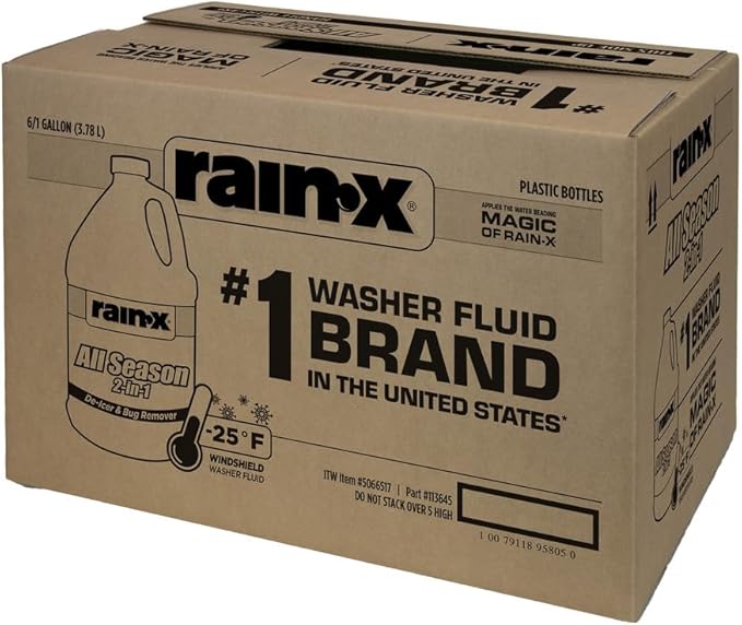 Rain-X All Season 2-In-1 Windshield Washer -25°F - 1 Gallon (Pack of 6)