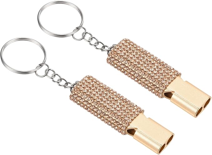 PATIKIL Emergency Whistle with Keychain, Bling Safety Survival Whistles Rescue Signaling Loud for Outdoor Camping Hiking Boating Hunting Fishing
