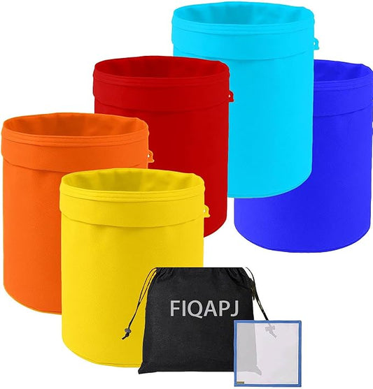 5 Pieces 5 Gallon Straining Bag Oxford Cloth for 5 Gallon Bucket, Reusable Household Food Separation Bag for Hydroponics, Gardening, Juice (25 to 220-Micron)