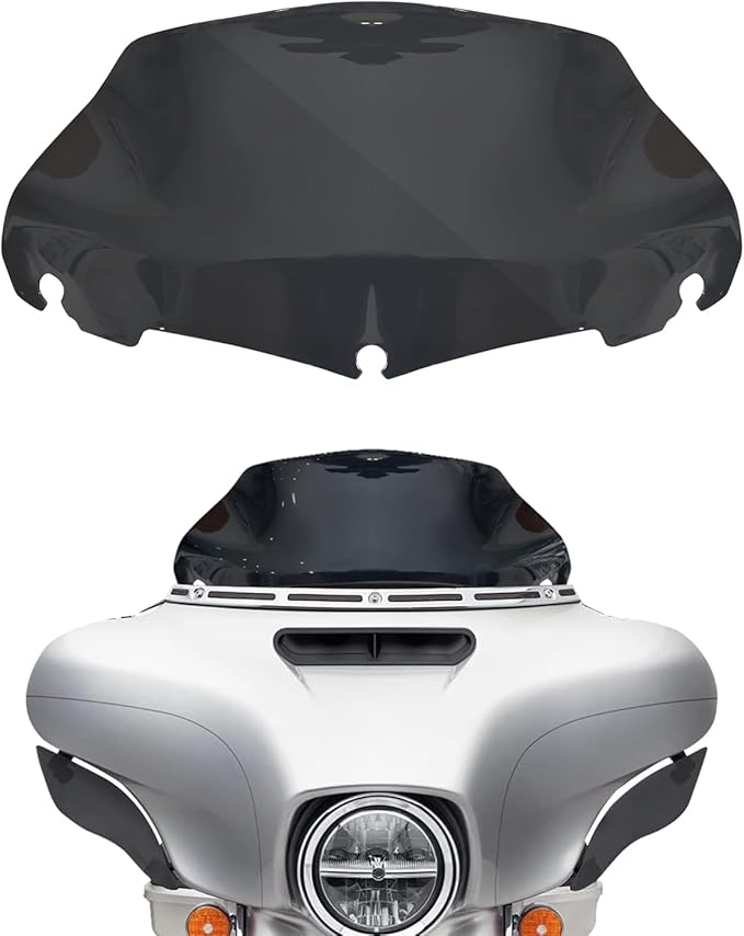 9" Windshield Windscreen for 2014-2024 Harley Davidson Touring Street Glide Electra Glide/Ultra Limited/Tri Glide FLHT FLHX FLHXS FLHTK, Smoke