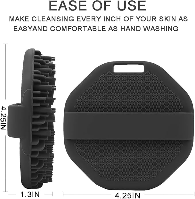 The Sud Bud Silicone Body Scrubber, Premium Soft Gentle Exfoliating Shower Brush for All Skin Type (Medium, Count, 4)