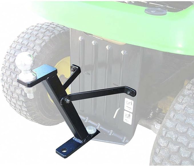 Lawn Mower Tractor Towing Hitch, Heavy Duty Garden Lawn Pro Tow Mower Hitch Kit Compatible with John Deere Cub Cadet Husqvarna Craftsman Riding Mowers,Black Powder Coated Finish