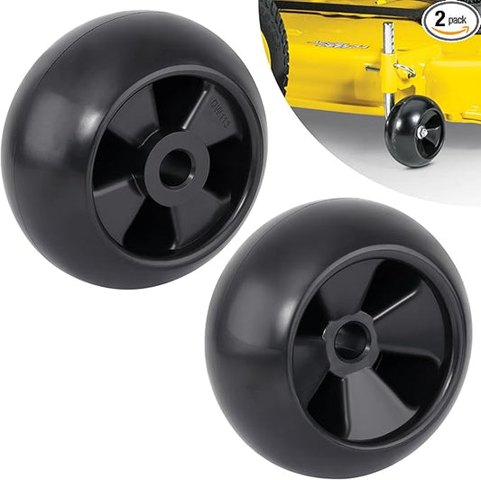 Lawn Mower Deck Wheels 2 Pack 5" Anti Scalp Deck Wheels Kit Replace for John Deere AM116299 AM125172 AM133602 M111489 Replace for MTD 734-04039 753-04856 734-3058