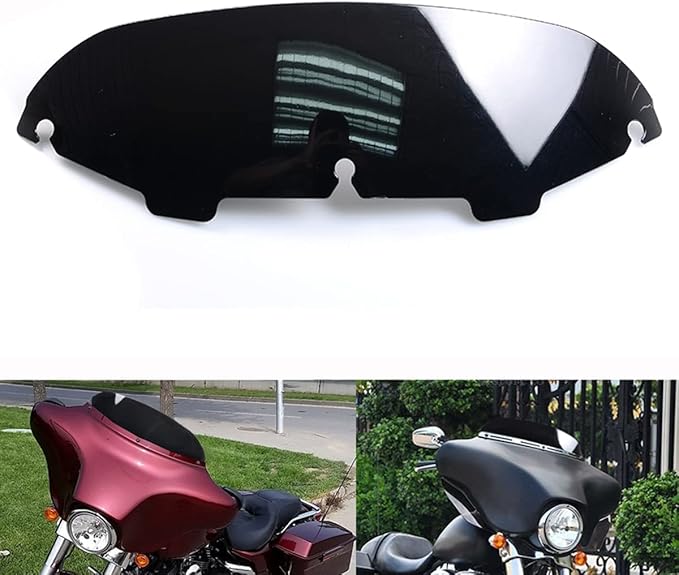 Black 4.5" Windshield Windscreen Compatible for 96-13 Harley Davidson Touring Street Glide Electra Glide FLHT FLHTCU Ultra Classic Glide FLHX FLHTK Tri Glide 1996-2013