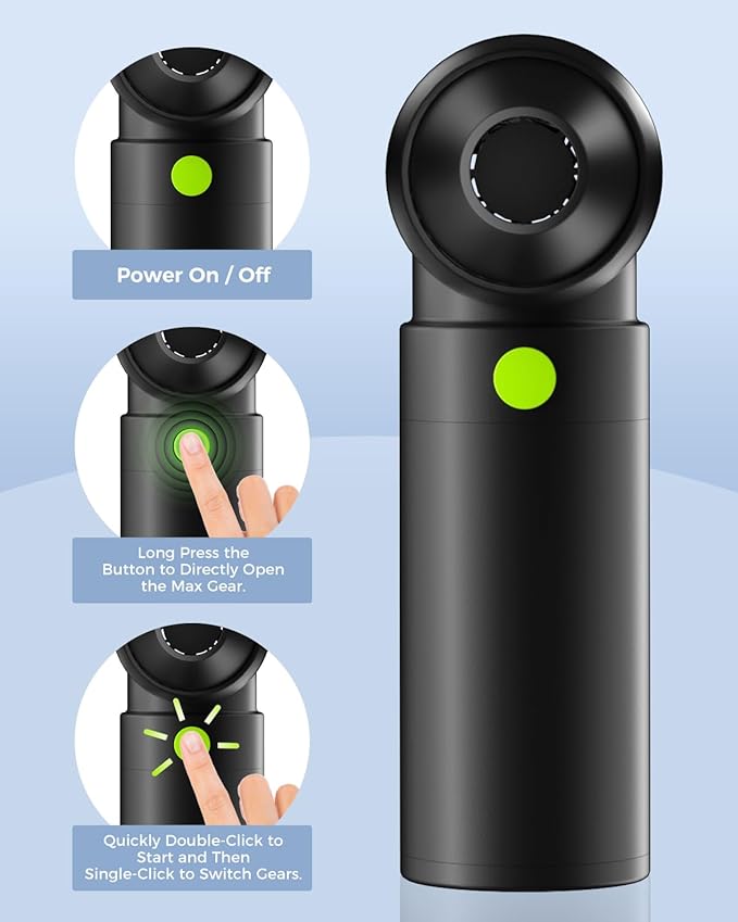 Compressed Air Duster, YOFIGO Electric Air Duster PC & Keyboard Cleaning Kit, 150000RPM Rechargeable 4-Speed Dust Mover for Car, Mini Metal Handheld Air Blower Replaces Compressed Air Can