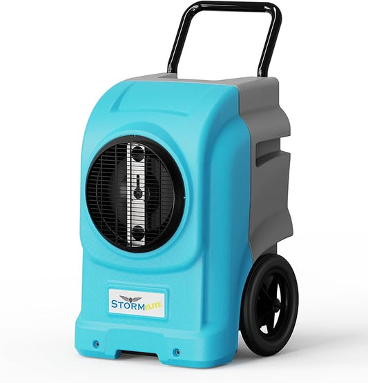 ALORAIR LGR Commercial Dehumidifier with Pump & Drain Hose, Portable Industrial Dehumidifiers with Wheels for Water Damage Restore, Basement, Garage, 5 Years Warranty (Blue, Storm Elite No WiFi)