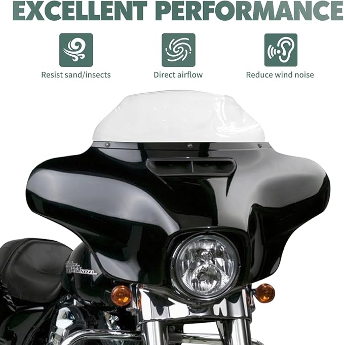 9 inch Clean Windshield Windscreen for 2014-2024 Harley Davidson Touring Street Glide Electra Glide/Ultra Limited/Tri Glide FLHT FLHX FLHXS FLHTK