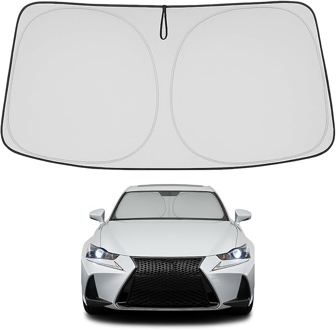 Proadsy 2025 Upgrade Windshield Sun Shade Custom Fit Lexus is 200t, 250, 300, 350 2014-2020 4-Layer Foldable Front Sunshade Protector Sun Visor Blocks UV Rays Keep Car Cooler