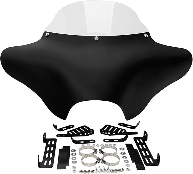 TCT-MOTORPARTS Matte Black Batwing Fairing w/Windshield Fits for Suzuki Boulevard C50 2005-2019