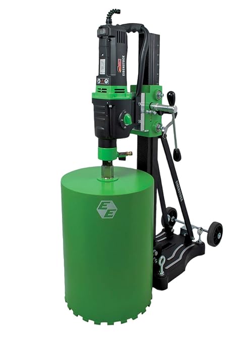 CS Unitec | EBM 352/3 PSA | 14" Capacity, 110 V, Concrete Core Drilling Rig with Anchor Stand. Wet Diamond Core Drill - 3-Speed for Concrete, Brick, Block, Asphalt, and Stone - Made in Germany