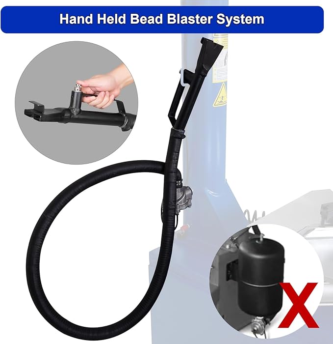 BILT HARD Tire Changer & Wheel Balancer Combo with Bead Blaster, 24" Capacity & Dual Assist Arms Wheel Changer and Tire Balancer for Auto Repair and Tire Service