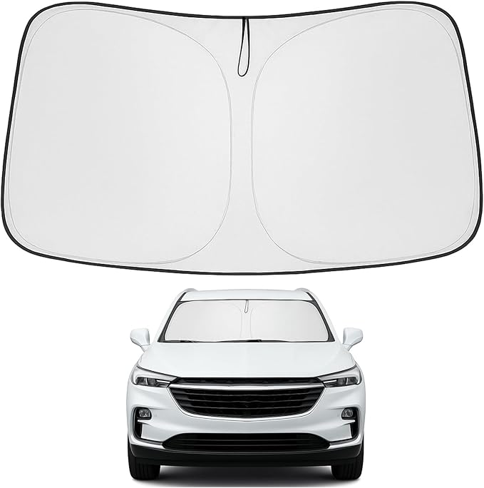 Proadsy 2025 Upgrade Windshield Sun Shade Custom Fit Buick Enclave 2018-2025 4-Layer Foldable Front Sunshade Protector Sun Visor Blocks UV Rays Keep Car Cooler Accessories