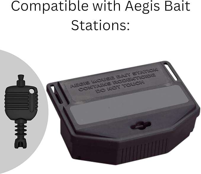 Key for Aegis Mouse Bait Stations - Rat Bait Station Key Compatible with Aegis RP, Mouse and Anchor Bait Stations - Comes with Robby’s Cloud Keychain (4 Pack)