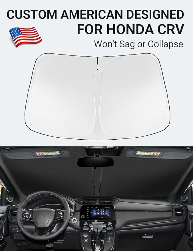 Proadsy for Honda CRV 2017-2022 Windshield Sun Shade 4-Layer Foldable Front Sunshade Protector Sun Visor Blocks UV Rays Keep Car Cooler