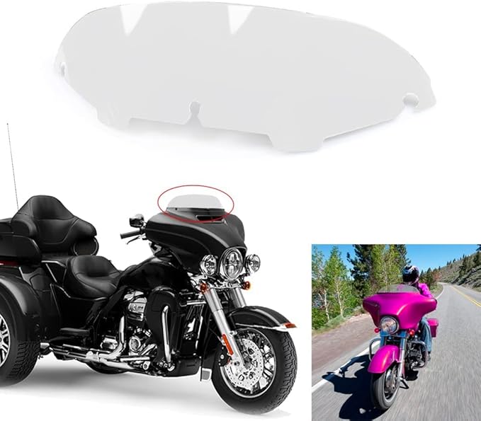 WYNMOTO 4.5" Clear Tint Windshield Windscreen Compatible for 96-13 Harley Davidson Touring Street Glide Electra Glide FLHT FLHTCU Ultra Classic Glide FLHX FLHTK 1996-2013