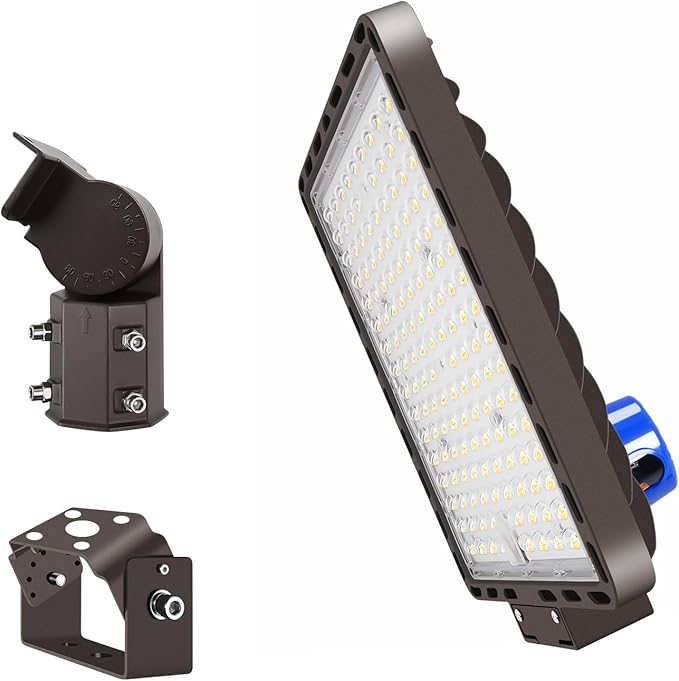 ledmo 1Pack 52500LM LED Parking Lot Light 350W Dusk to Dawn Outdoor Pole or Wall Mount Commerical Area Lighting Street Foold Security Lights Shoebox Lamp Slip Fitter 5000K IP65 for Sport Stadium Yard