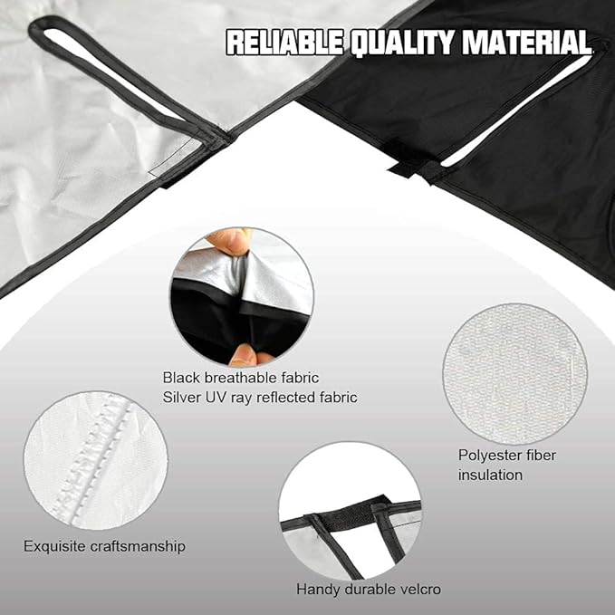 D-Lumina Windshield Sunshade - Compatible with Freightliner Sprinter & Mercedes Benz Sprinter Cargo, Crew, Passenger Motorhome 2007-2025 - Foldable Front Window Sun Protector, Sunshade, Heat Shield