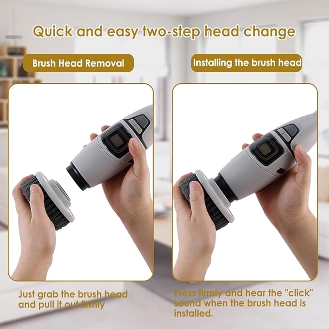 10 in 1 Electric Spin Scrubber, Bathroom Electric Cleaning Brush 10 Replacement Head, Cordless Shower Cleaning Brush with Extension Arm, IPX7 Waterproof Electric Scrubber, LED Screen