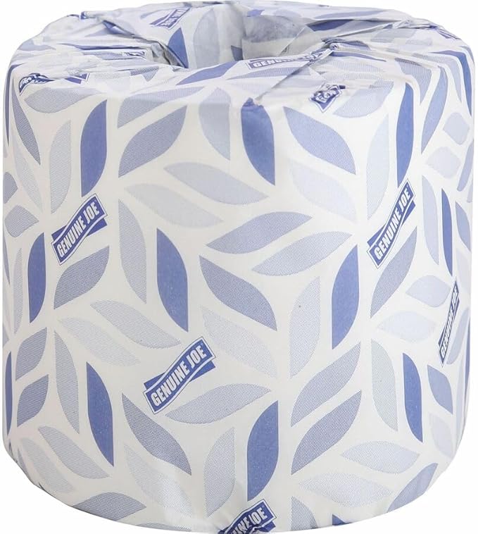 Genuine Joe Standard Bath Tissue, 3" x 4", 2-Ply, 400 Sheets/Roll, 96 Count
