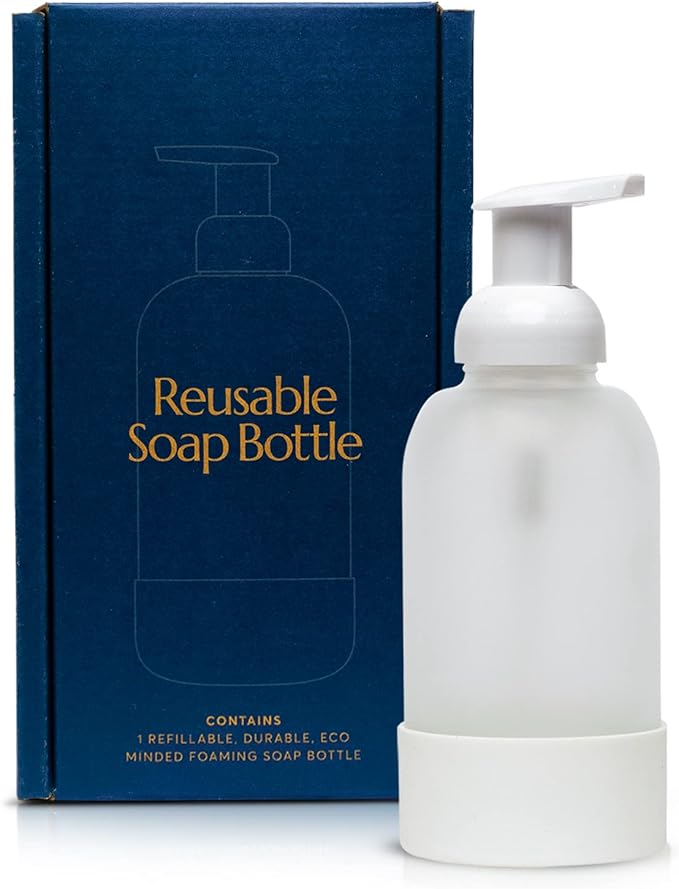 Cleanomic Reusable Soap Bottle - Dish Soap Dispenser, Soap Dispenser for Kitchen Sink, Hand Soap Dispenser, Kitchen Soap Dispenser, Bathroom Soap Dispenser, Soap Dispenser Bathroom Countertop