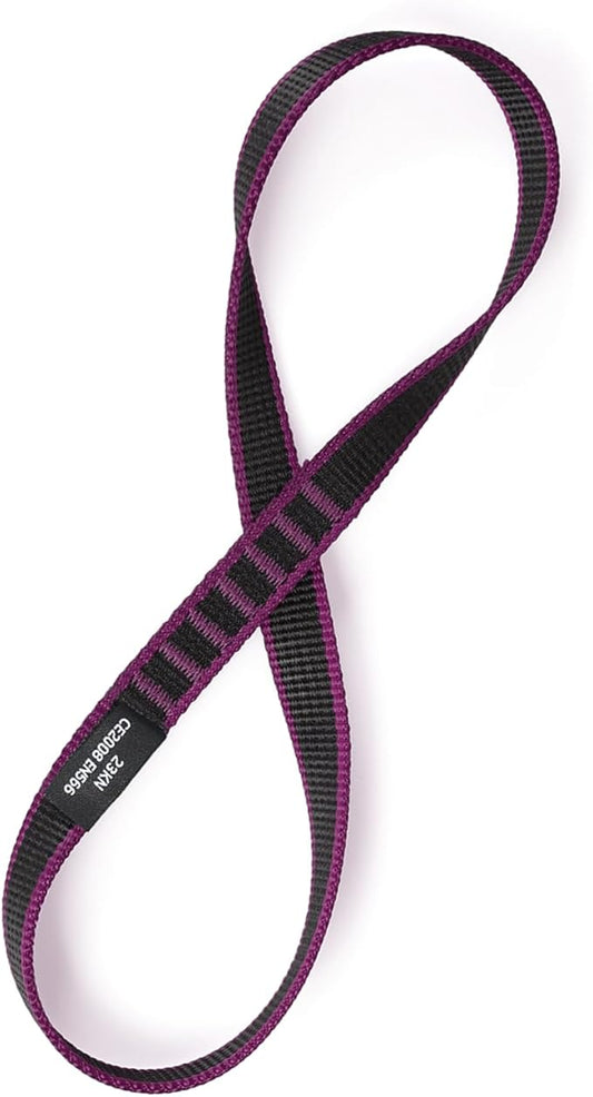 18mm Nylon Climbing Sling Runner 23KN CE2008/EN566 Certified - Webbing Straps for Outdoor Rock Climbing, Rappelling, Swing, Yoga Hammock etc