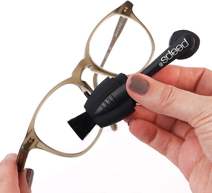 CarbonKlean Peeps Glasses Cleaner - for Eyeglasses, Reading Glasses, and More - Lens Cleaner with Carbon Microfiber Tech - Purple Injected - 3 Pack