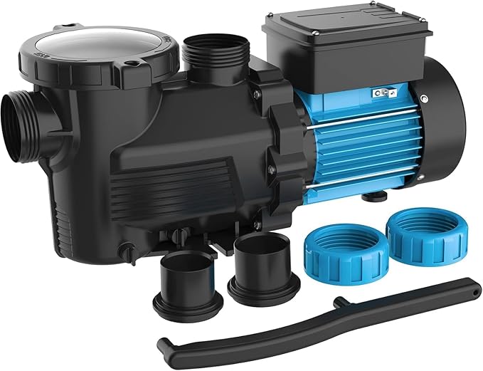 In/Above Ground Pool Pump, High Flow Powerful Self Priming Pool Pump with Timer,1.5 HP 5400GPH 115V