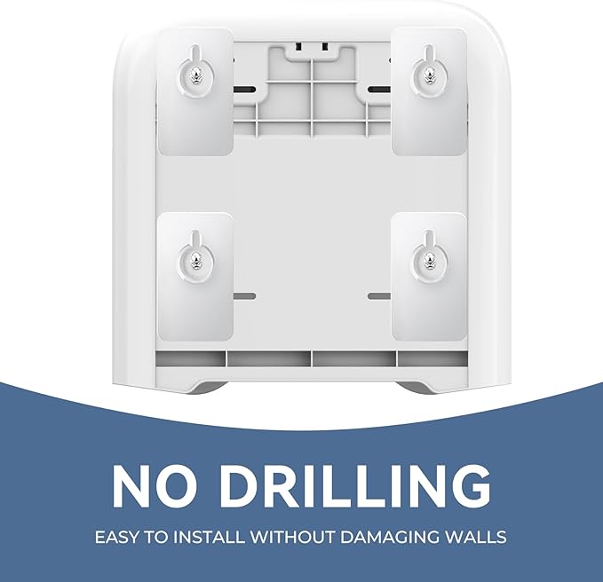 Commercial Paper Towel Dispenser Wall Mount Adhesive 250+ Multifold Trifold c-Fold Folded Hand Towel Dispenser for Bathroom 12" L x 3.8" W x 11.9" H