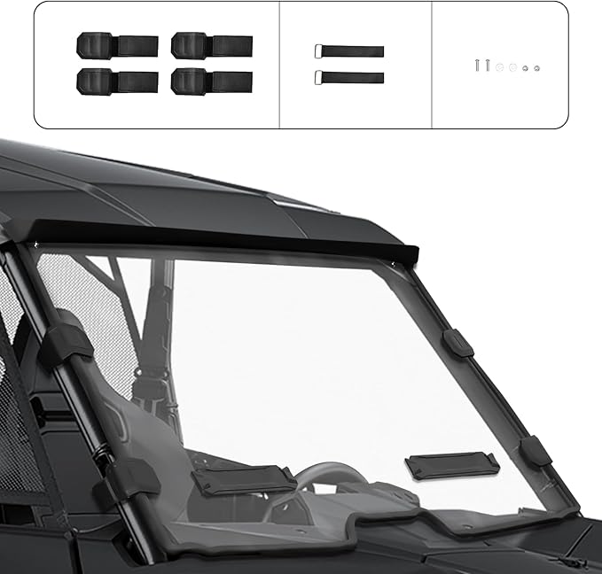 PC Clear Full Windshield for Honda Talon 1000R 1000X 1000X-4 (2019-2024), Hard-coated Full Poly Vented Windscreen, Transparent Front Windshield, Dustproof Scratch Resistant Windscreen