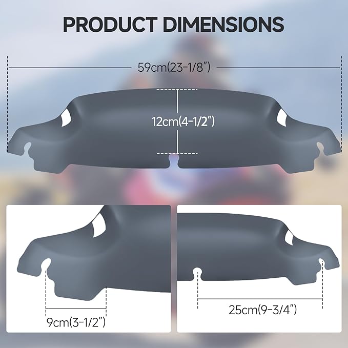 4.5" Motorcycle Windshield Wave Windscreen 2014-2023 Fit For Harley Davidson Touring Street Glide Electra Glide Ultra Limited Tri Glide Flht Flhx Flhtk Flhtc Flhtcu Smoke