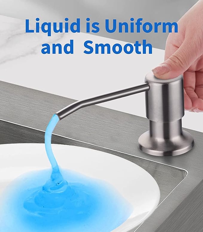 Built in Soap Dispenser for Kitchen Sink, Countertop Soap Dispenser Pump with 47" Extension Tube kit, No Need to Refill