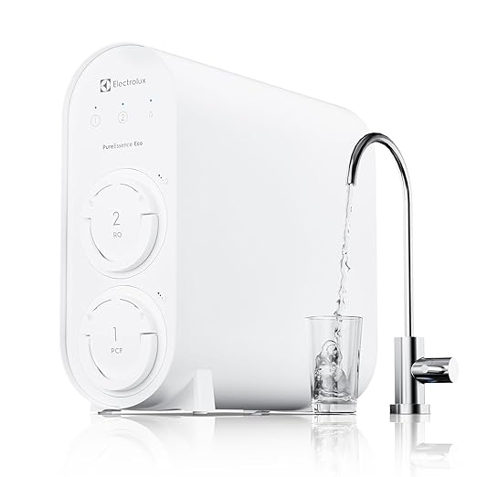 Electrolux PureEssence Eco Tankless Reverse Osmosis Water Filter, 600GPD 9-Stage RO Water Filtration System, 3:1 Pure to Drain, NSF/ANSI 42/58/372 Certified, Reduce TDS/Fluoride, Smart LED Faucet