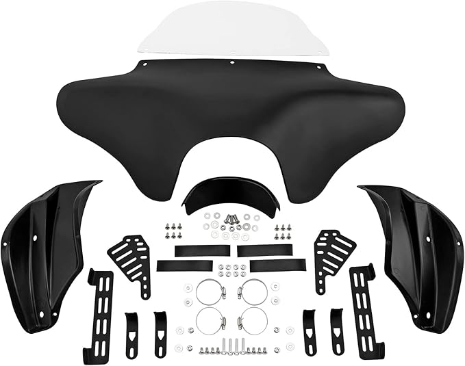 TCT-MOTORPARTS Matte Black Batwing Fairing w/Windshield Fits for Suzuki Boulevard C50 2005-2019