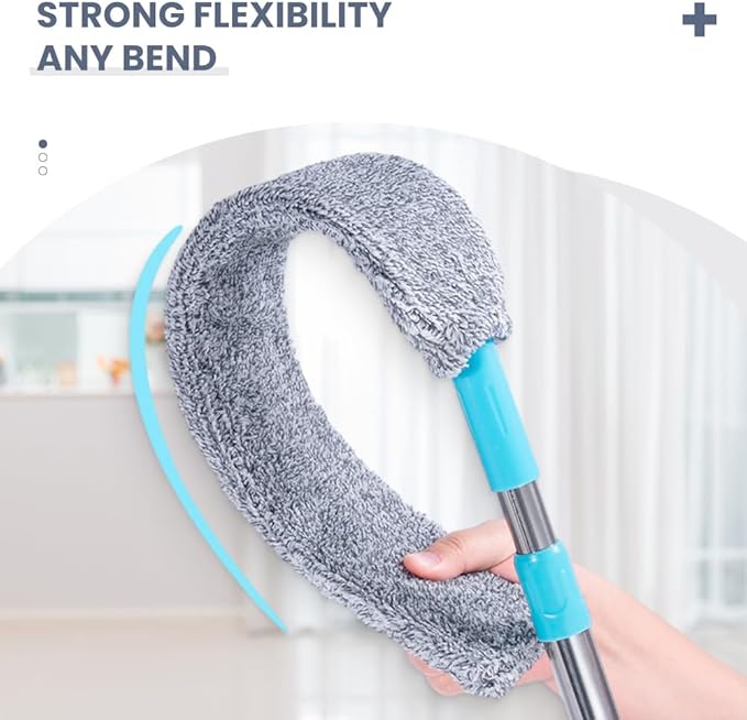 Retractable Gap Dust Cleaner, 2025 New Extendable Microfiber Duster with Bendable & Removable Head, Washable Dusting Brush for Home, Kitchen, Car & Hard-to-Reach Areas (2)
