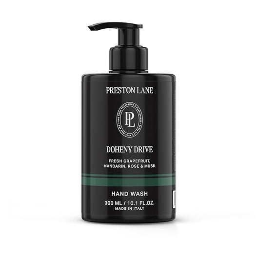 Preston Lane Luxury Hand Wash, Doheny Drive Scent | Hydrating and Nourishing Formula with Organic Oils, Active Kiwi and Apple Water, and Vegetable Glycerin | Gentle Cleansing, Vegan and Cruelty Free