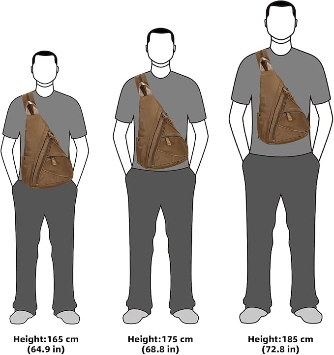 KL928 Nylon Sling Bag - Small Crossbody Backpack Shoulder Casual Daypack Multipurpose Rucksack for Men Women