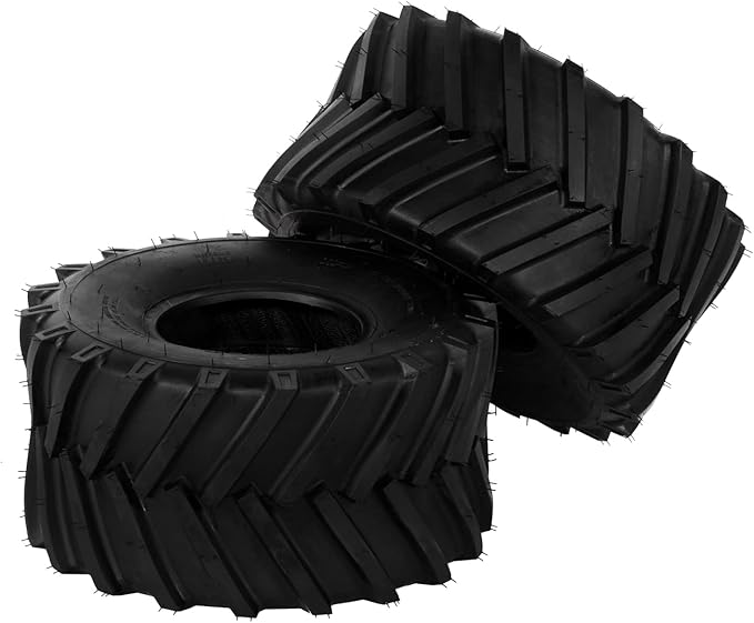 TUFFIOM Set of 2 Lawn Mower Tires 20x10.00-8 4PR Turf Tire for Garden Tractor Riding Lawnmower, Tubeless