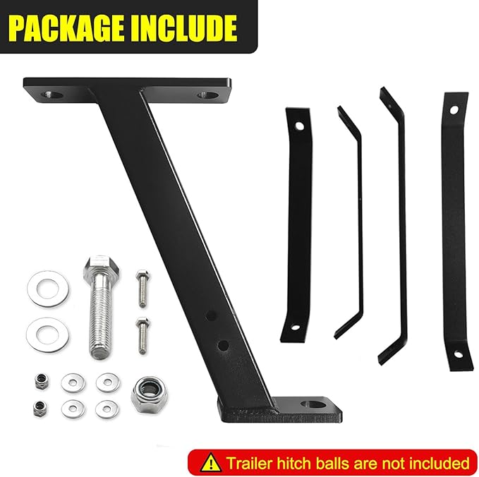 KAIRAY Lawn Mower Tractor Towing Hitch Garden Lawn Pro Tow Mower Hitch Kit Black Powder-Coated Finish