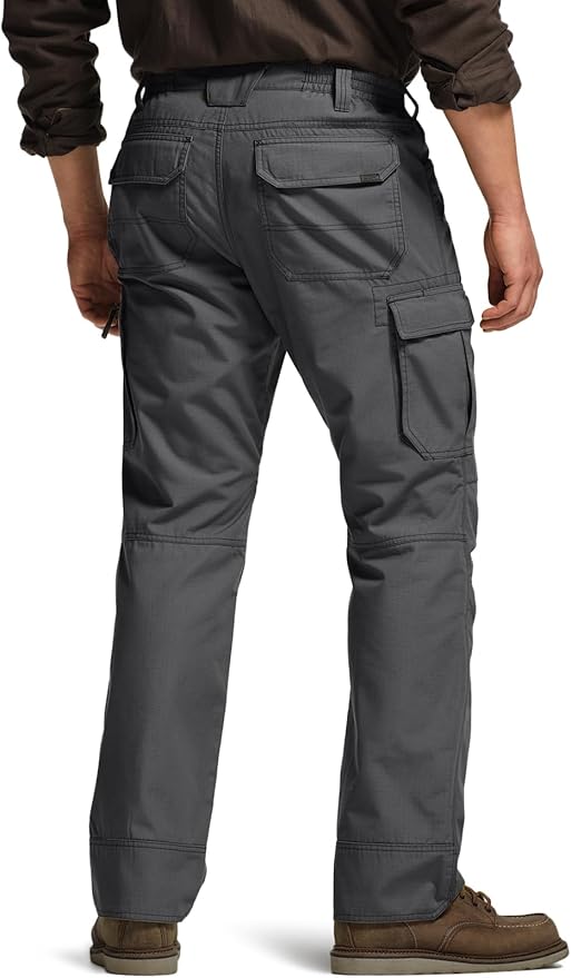 CQR Men's Winter Tactical Cargo Pants, Thermal Fleece Lined Outdoor Snow Ski Hiking Work