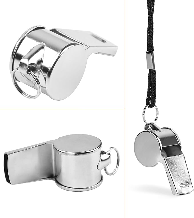 Fya Sports Whistle with Lanyard, Very Loud Stainless Steel Whistle, Ideal for Coaches, Referees, Personal Defense, and Recreation