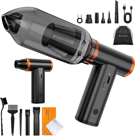 K&F CONCEPT Electric Compressed Air Duster|300000RPM Vacuum Cleaner|3 Gear Adjustable|Super Wind Power| Rechargeable Brushless Motor|for Deep Computer Clean, Keyboard, Car, Home,Outdoor